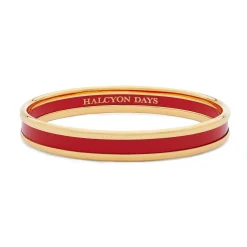 Skinny Red & Gold Enamel Bangle | Halcyon Days