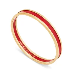 Skinny Red & Gold Enamel Bangle | Halcyon Days