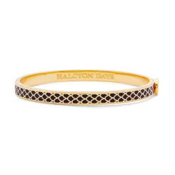 Skinny Salamander Black & Gold Bangle | Halcyon Days
