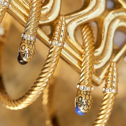 Snake Twist Cobalt & Gold Bangle | Halcyon Days