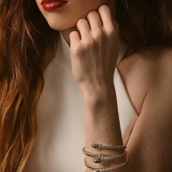 Snake Twist Cobalt & Gold Bangle | Halcyon Days