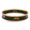 Tiger Black & Gold Enamel Bangle
