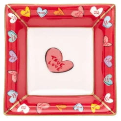 True Love Red Square Trinket Tray | Halcyon Days
