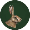 Woodland Wildlife Hare Round Birchwood Tray