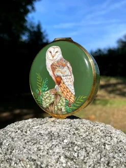 Woodland Wildlife Owl Enamel Box