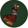 Woodland Wildlife Pheasant Round Birchwood Tray