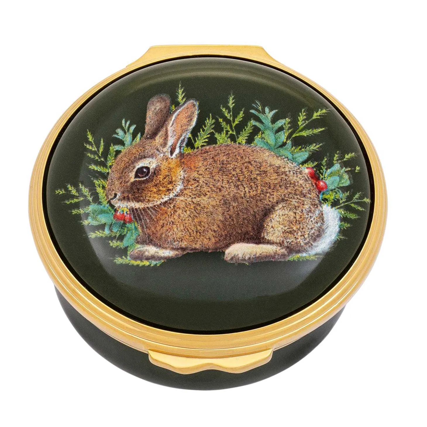 Woodland Wildlife Rabbit Enamel Box